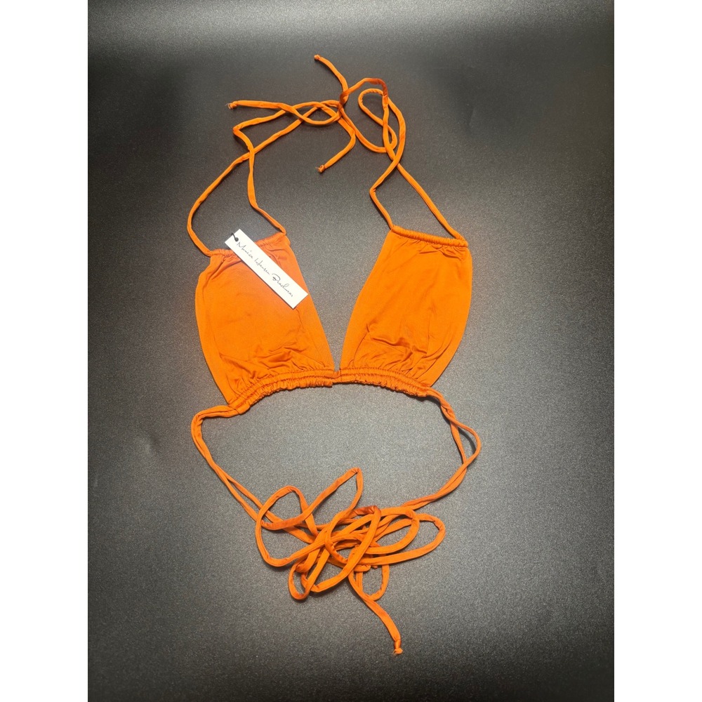 Monica‎ Hansen Beachwear NWT Bikini Top in Country Rusty/Orange Size X-Small